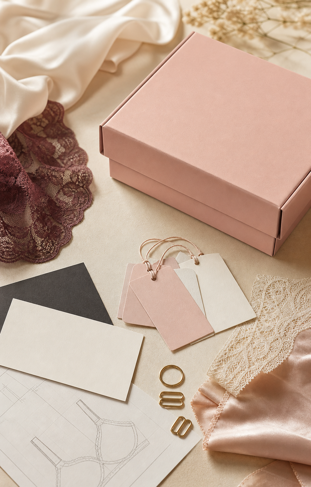 Private label packaging and OEM ODM intimate apparel development materials